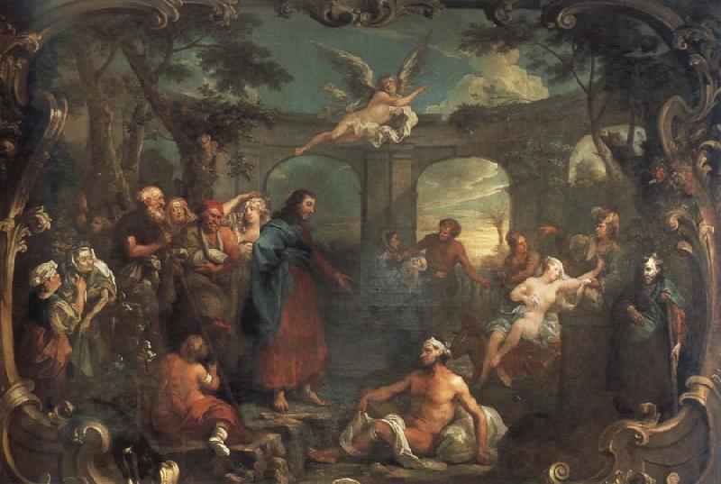William Hogarth christ at the pool of bethesda oil painting image